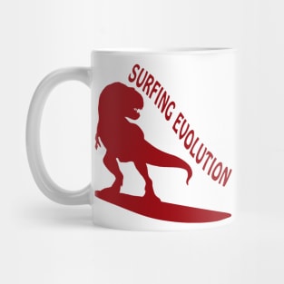 Surfing Evolution - Dinosaurs Born To Surf Mug